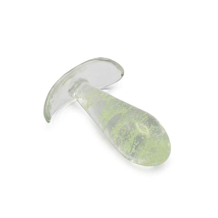 PLUG ANALE IN VETRO SEX TOY UNISEX GLOW IN THE DARK