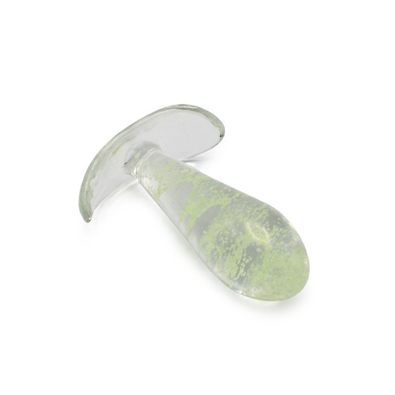 PLUGA ANALE IN VETRO SEX TOY UNISEX GLOW IN THE DARK