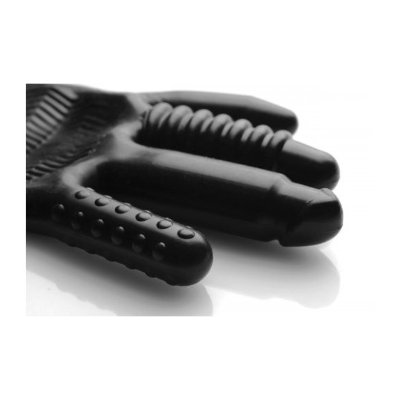 GUANTO CORTO SEXY PER FISTING CON RILIEVI A DOPPIA FACCIA MASTER SERIES