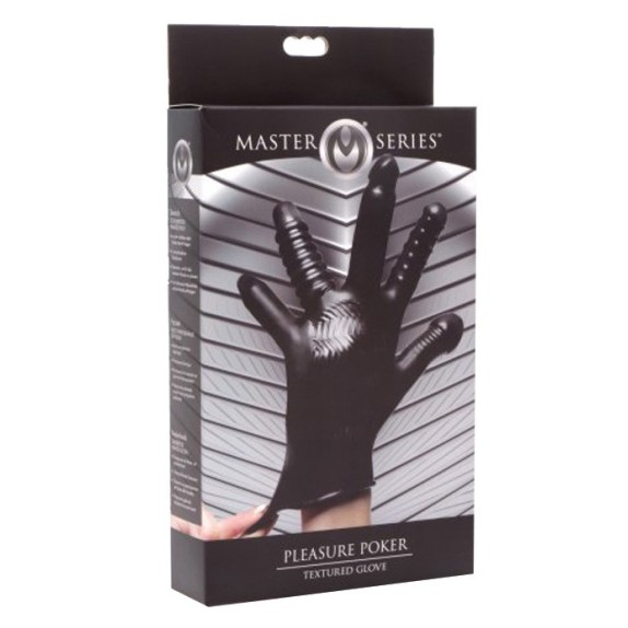 GUANTO CORTO SEXY PER FISTING CON RILIEVI A DOPPIA FACCIA MASTER SERIES