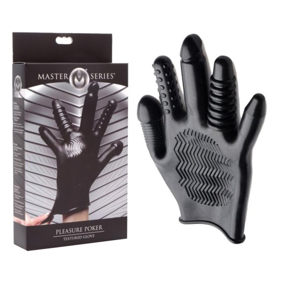 GUANTO CORTO SEXY PER FISTING CON RILIEVI A DOPPIA FACCIA MASTER SERIES