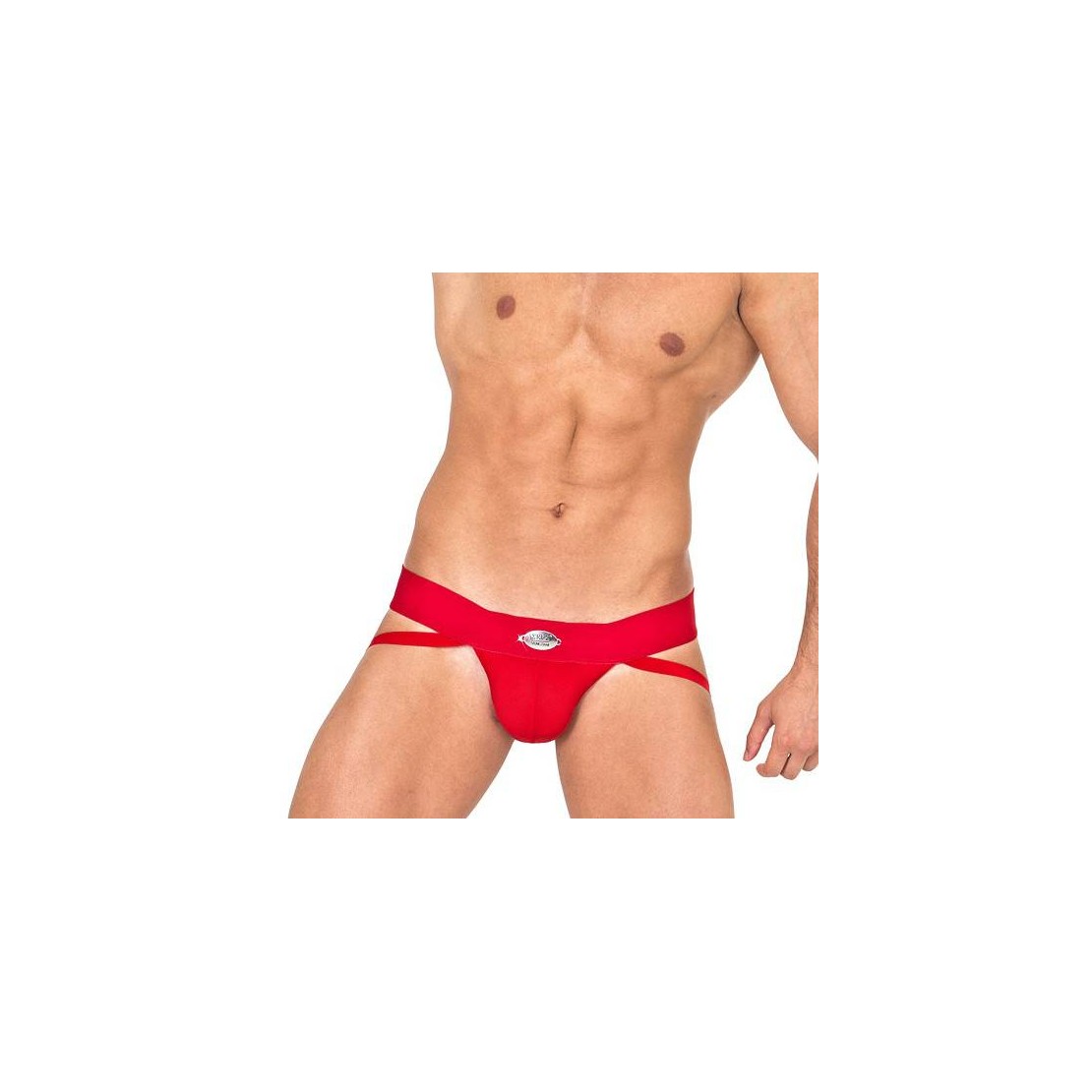SEXY SOSPENSORIO ROSSO IN MICROFIBRA 