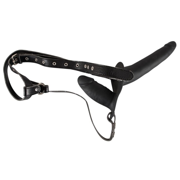 STRAP ON PER DONNA CON CINGHI E E PICCOLO FALLO NERO IN... 2