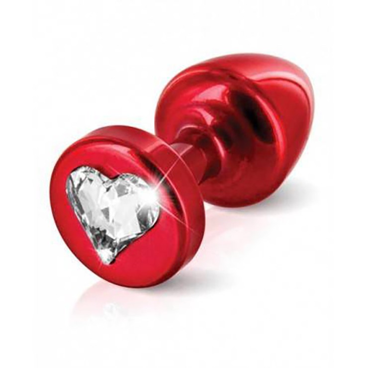 TAPPO ANALE T1 PICCOLO 2.5 CM CON CUORE IN SWAROWSKI t1