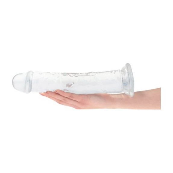 DILDO TRASPARENTE REALISTICO 32 CM FALLO CON VENTOSA