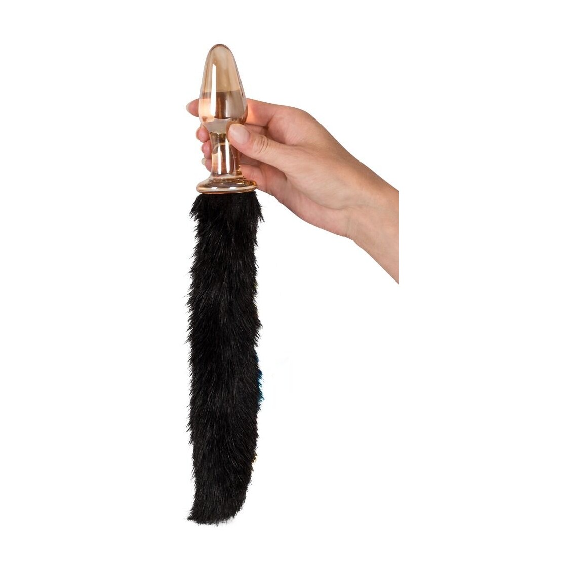 TAPPO ANALE IN VETRO SEX TOY CON CODA GLAS-PLUG