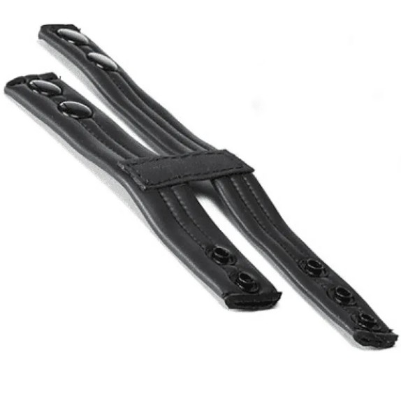 ANELLO DOPPIO PER PENE  IN NEOPRENE NERO CON BOTTONI