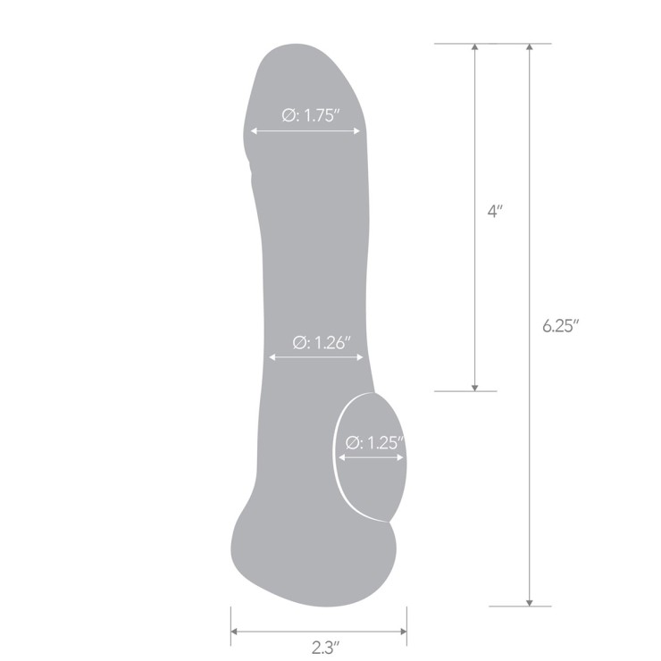 GUAINA TRASPARENTE PER IL PENE CON ANELLO PER TESTICOLI... 2