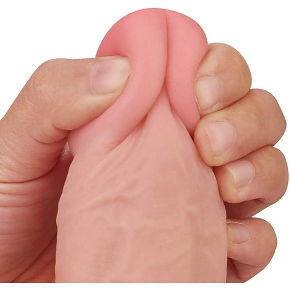 FALLO REALISTICO CON TESTICOLI VENTOSA E PELLE MOBILE SLIDING SKIN 9,5"
