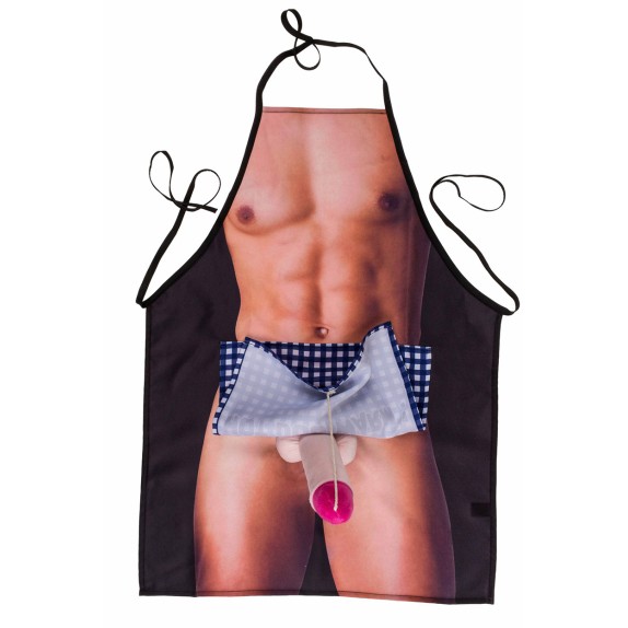 GREMBIULE SEXY SCHERZOSO PER UOMO CON PENE IN PELUCHES GADGET