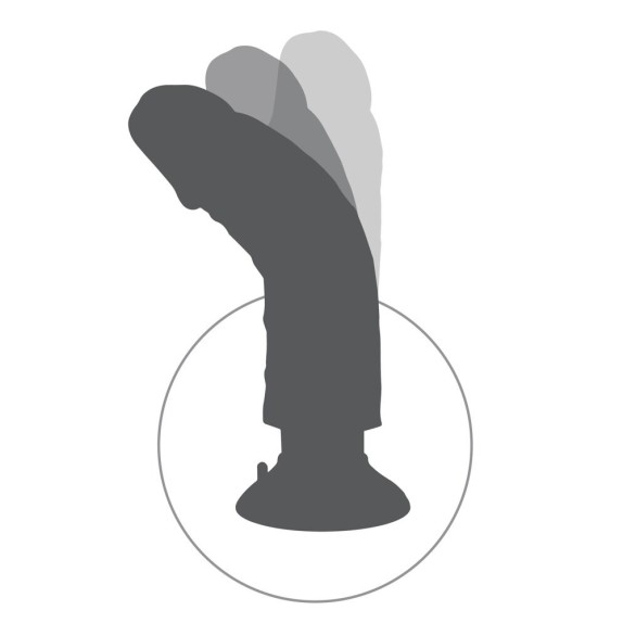 SEX TOY KING COCK REALISTICO CON VENTOSA E TESTICOLI FLESSIBILE 10 INCH