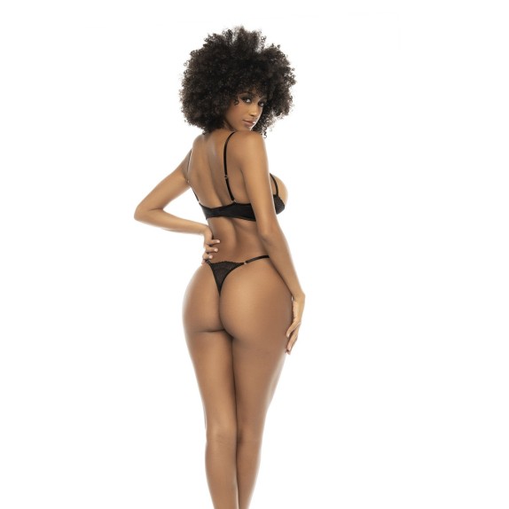COMPLETO INTIMO SEXY DONNA CON COPPA E CAVALLO APERTI LUCIDO E PIZZO