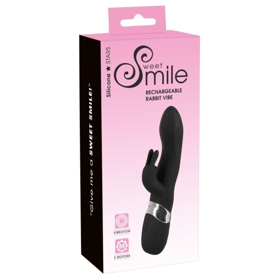 SEX TOY RABBIT BLACKY CON CARICABATTERIE IN SILICONE 7 VIBRAZIONI