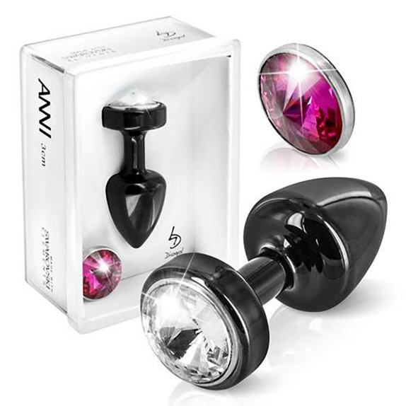 TAPPO ANALE T2 CON DUE PIETRE GIOIELLI INTERCAMBIABILI SWAROVSKI IN ALLUMINIO
