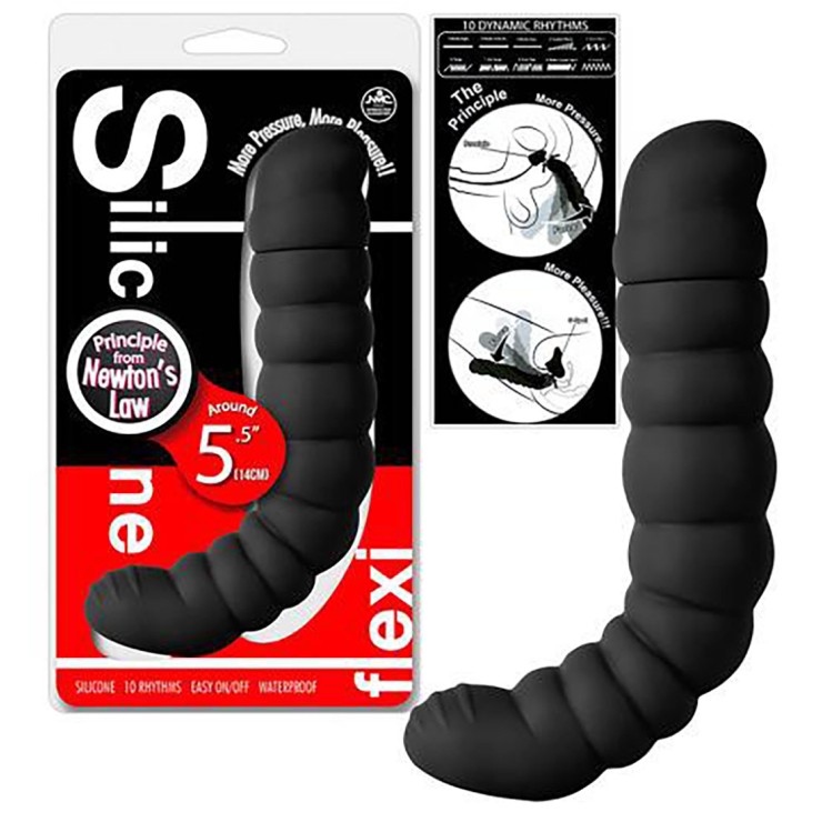 SEX TOY DILDO ANALE VIBRANTE E FLESSIBILE IN SILICONE 10...