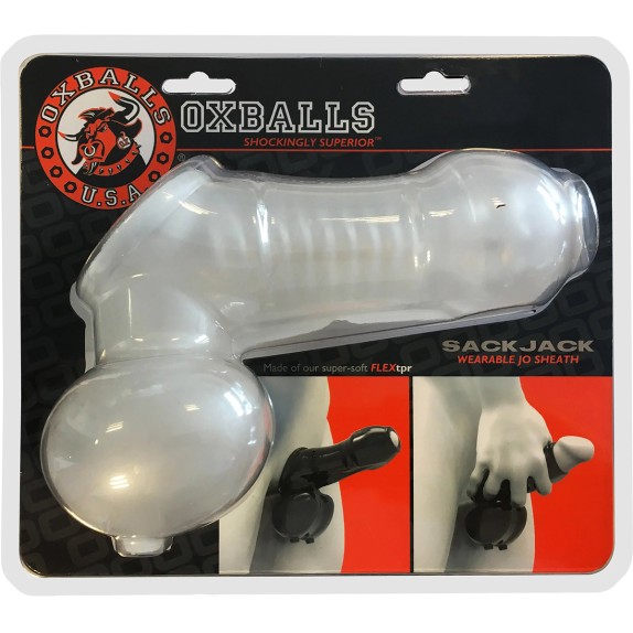 GUAINA APERTA PER PENE CON SACCHETTO PER TESTICOLI IN SILICONE MORBIDO