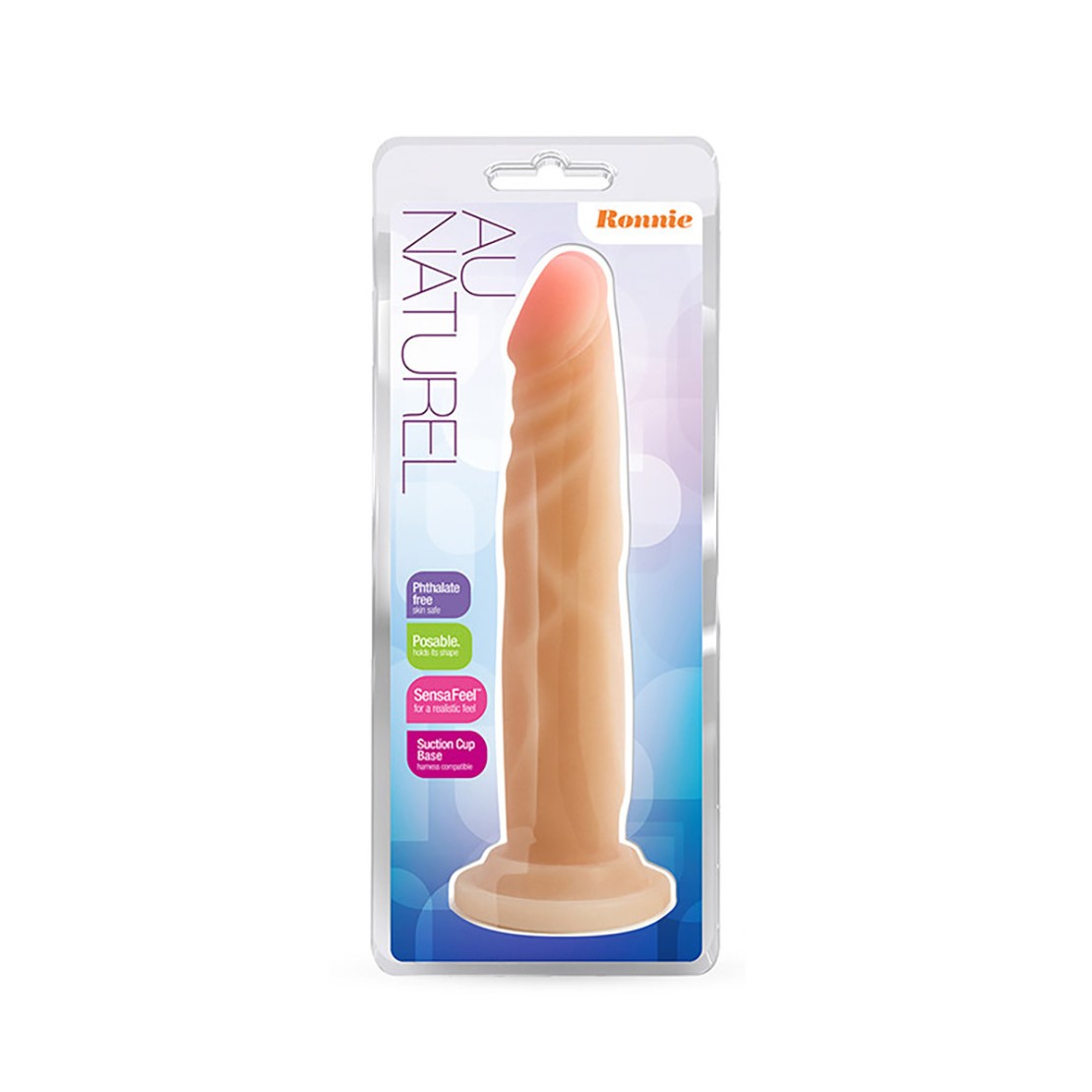 DILDO REALISTICO IN TPE CON VENTOSA E VENATURE...