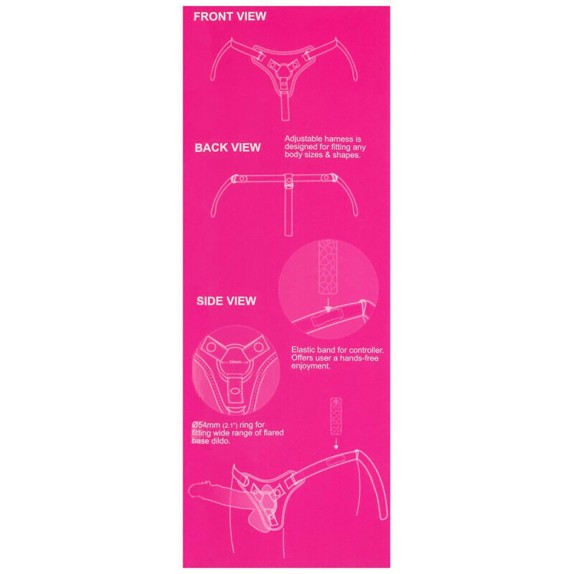 STRAP-ON PER DONNA VIBRANTE SEX TOY CON TELECOMANDO 20 CM
