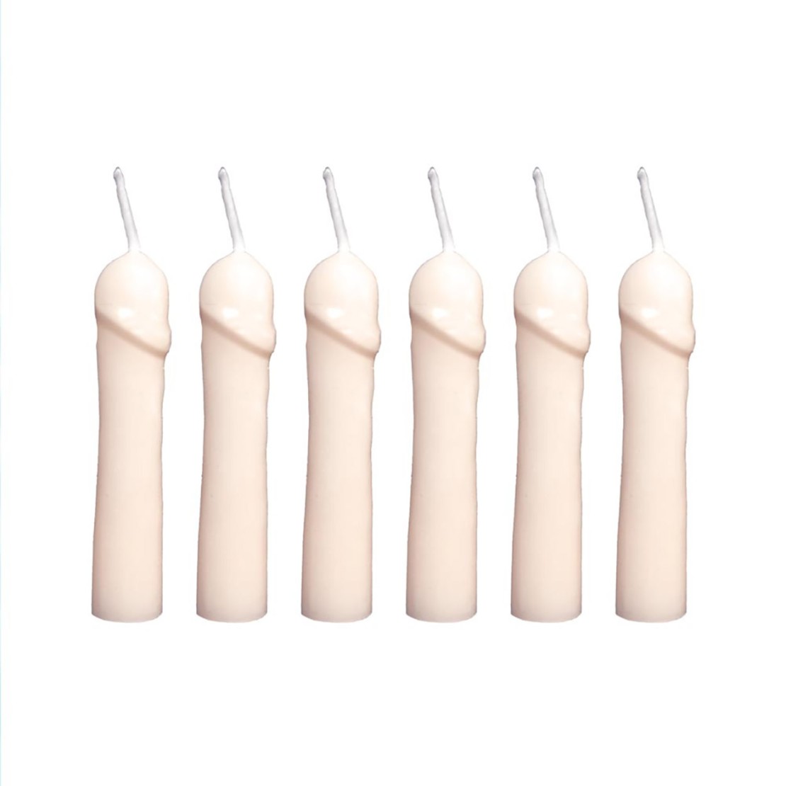 CANDELE SEXY DI COMPLEANNO A FORMA DI PENE 6 PEZZI