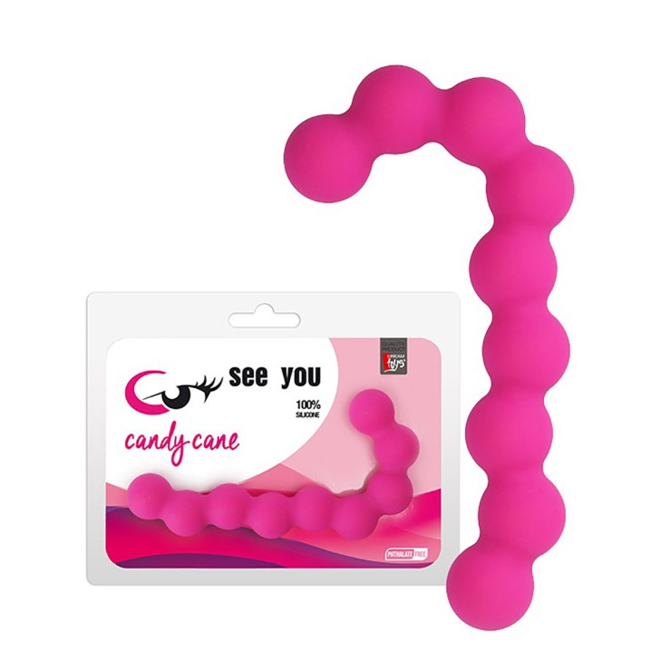 FILA DI PALLINE ANALI IN SILICONE SEX TOY RICURVO 2