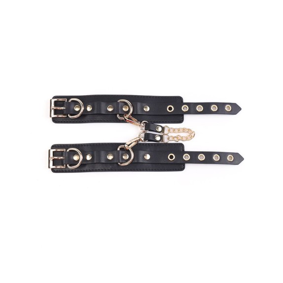 KIT 5 PEZZI BDSM SEXY CON BORSA PORTA OGGETTI IN PELLE VEGANA NERA