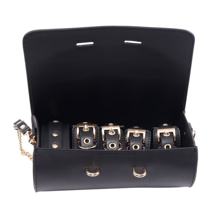 KIT 5 PEZZI BDSM SEXY CON BORSA PORTA OGGETTI IN PELLE... 2