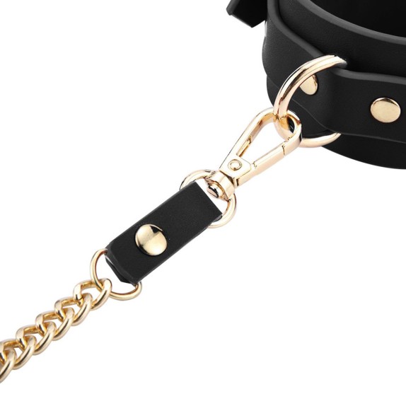 KIT 5 PEZZI PER BDSM SEXY CON BORSA PORTA OGGETTI IN PELLE VEGANA NERA