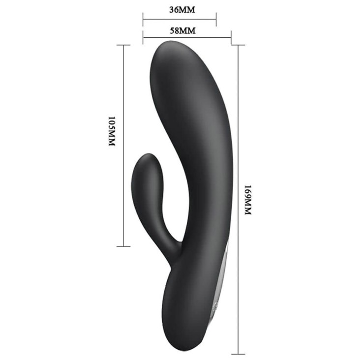 VIBRATORE RABBIT MATT SEX TOY IN SILICONE RICARICABILE 30... 2