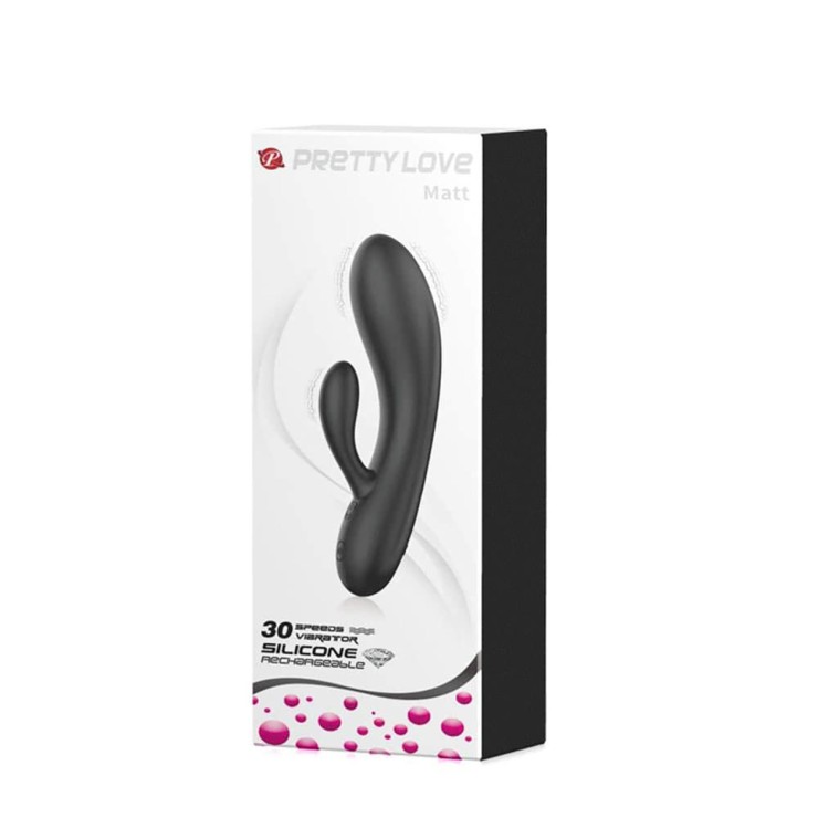 VIBRATORE RABBIT MATT SEX TOY IN SILICONE RICARICABILE 30...