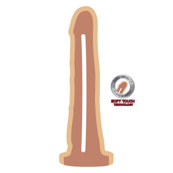FALLO REALISTICO MORBIDO CON VENTOSA SEX TOY CM. 19