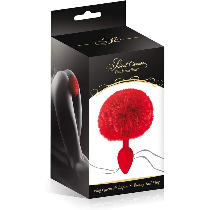 PLUG ANALE IN SILICONE SEX TOY CON PON PON ROSSO