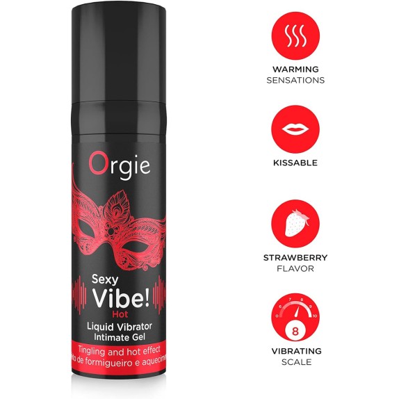 GEL ECCITANTE EFFETTO VIBRANTE E RISCALDANTE SEXY VIBE! HOT ORGIE