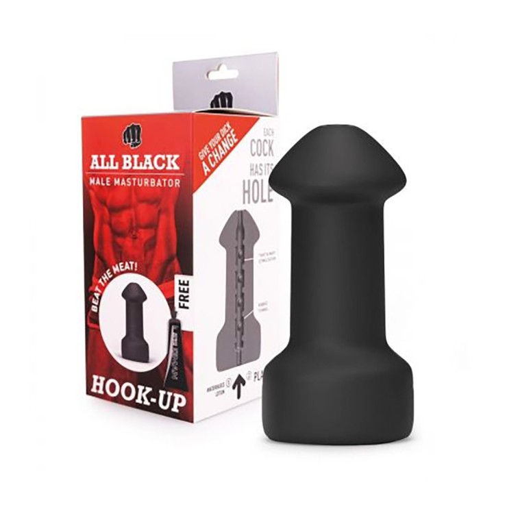 MASTURBATORE E GUAINA PER UOMO SEX TOY HOOK-UP ALL BLACK