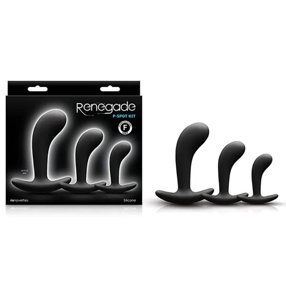 KIT PER IL PUNTO P CON 3 STIMOLATORI PROSTATICI VARIE DIMENSIONI RENEGADE
