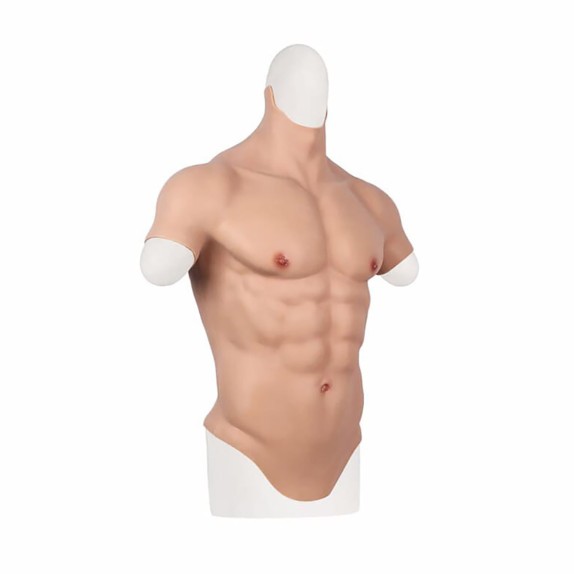 MEZZO BUSTO INDOSSABILE ULTRA REALISTICO DI UOMO XX-DREAMSTOYS MUSCLE SUIT