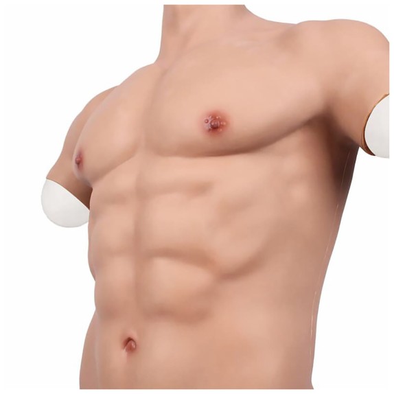 MEZZO BUSTO INDOSSABILE ULTRA REALISTICO DI UOMO XX-DREAMSTOYS MUSCLE SUIT