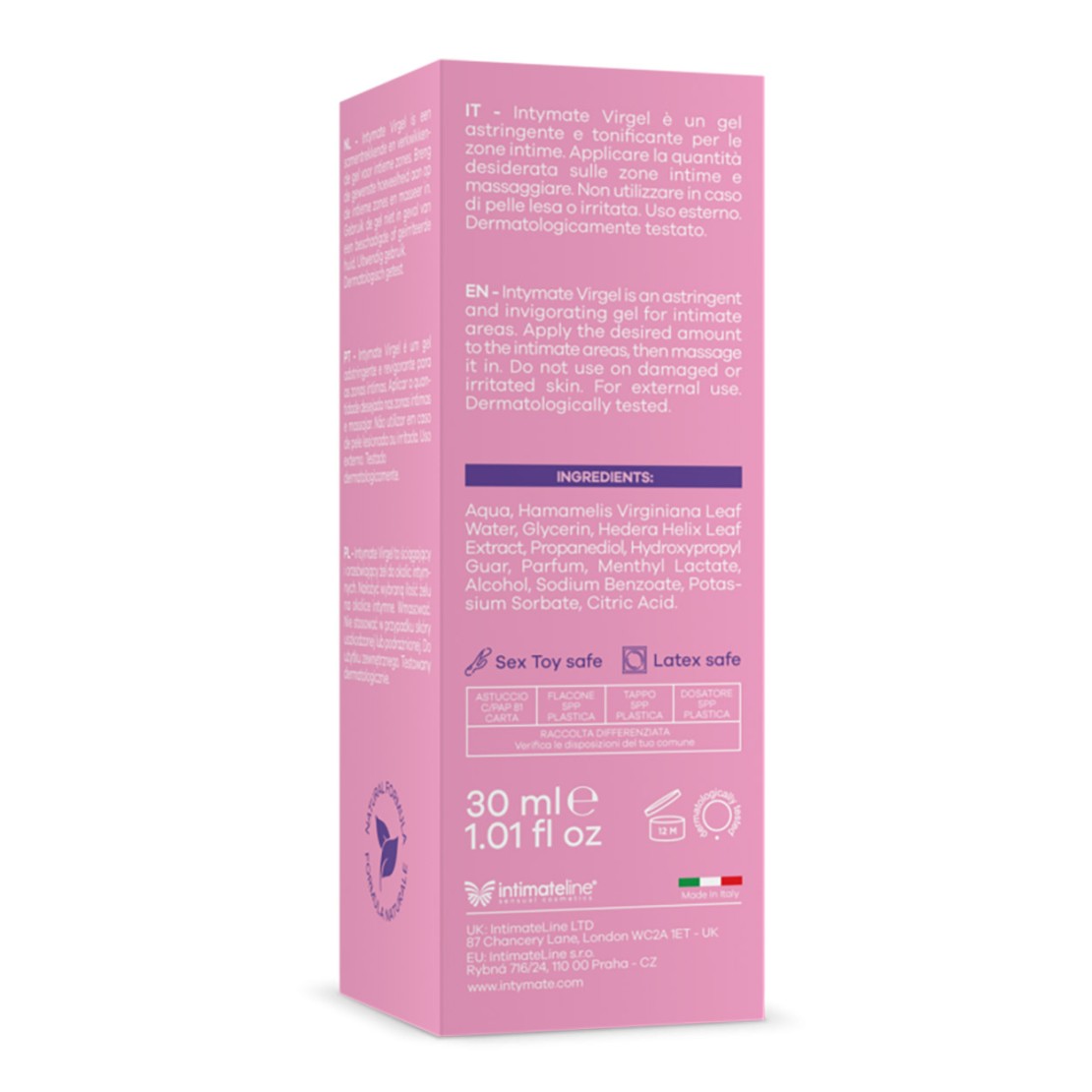 GEL ASTRINGENTE E TONIFICANTE DONNA A BASE...
