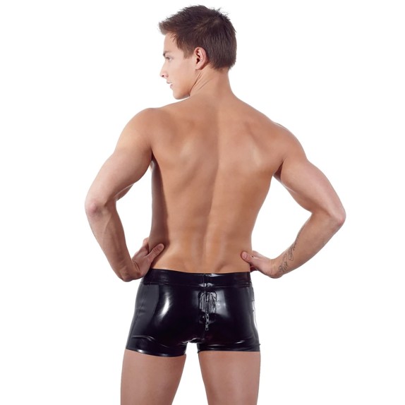 PANTALONCINO IN LATEX PER UOMO CON CERNIERA