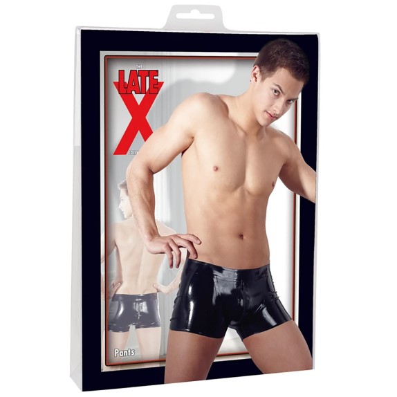 PANTALONCINO IN LATEX PER UOMO CON CERNIERA