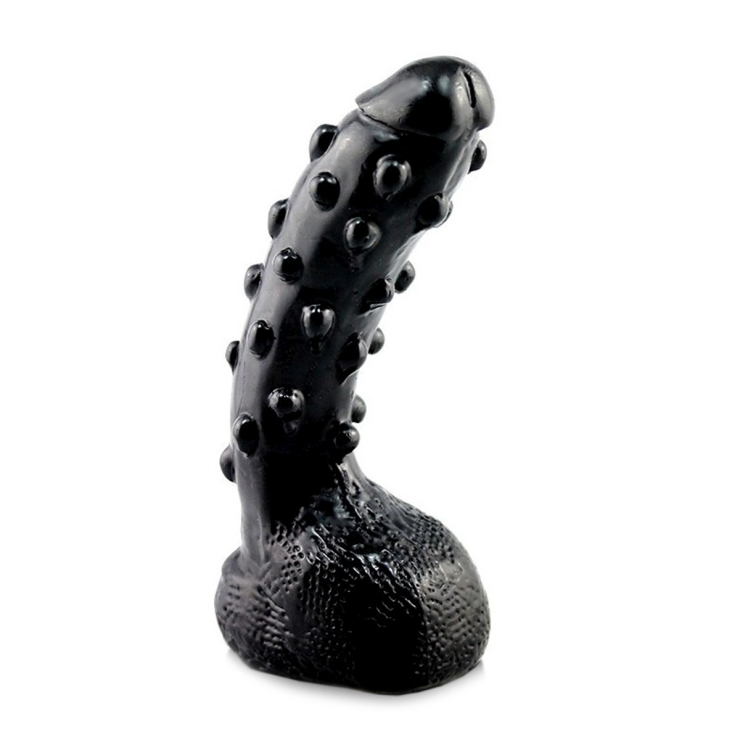 DILDO FALLO REALISTICO NERO CON RILIEVI SEX TOY KAZAN CM. 18 2