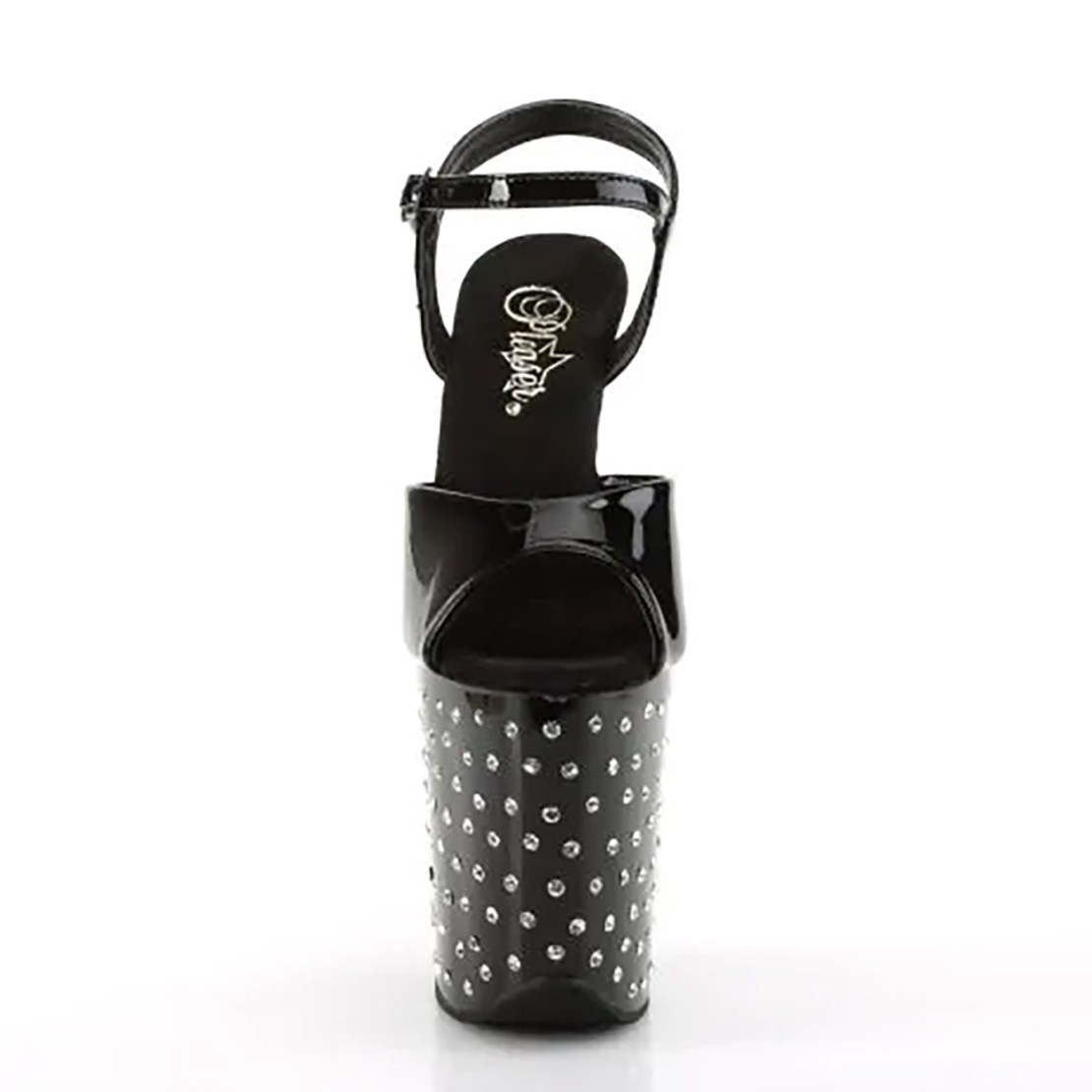 SANDALI SEXY TACCO 20 CM CON CINTURINO E STRASS