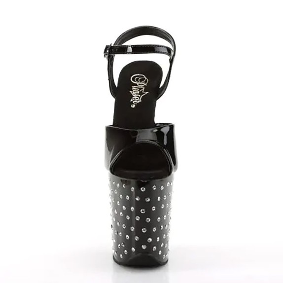 SANDALI SEXY TACCO 20 CM CON CINTURINO E STRASS