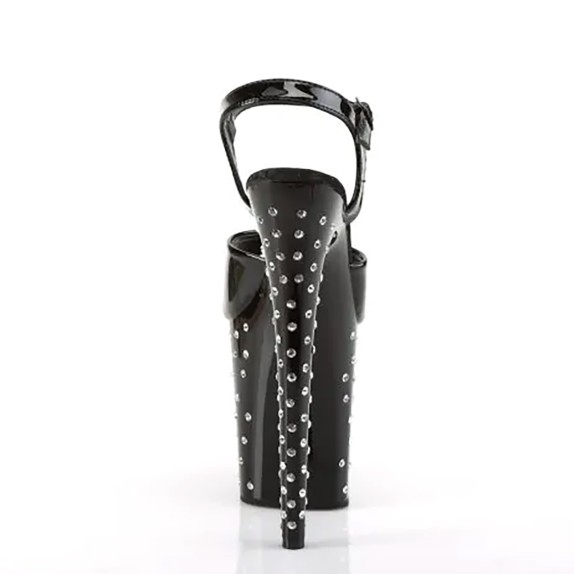 SANDALI SEXY TACCO 20 CM CON CINTURINO E STRASS