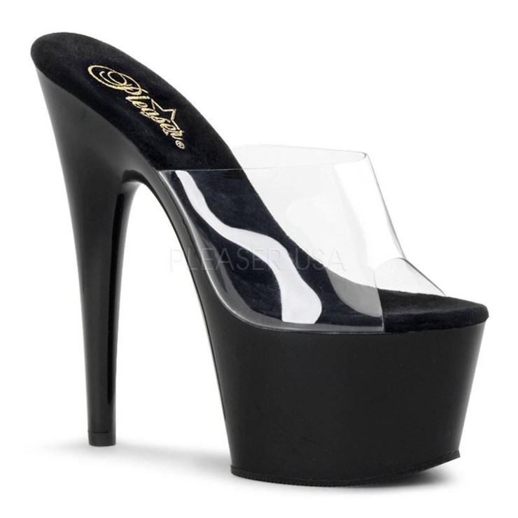 SANDALO NERO TACCO 17-18 CM