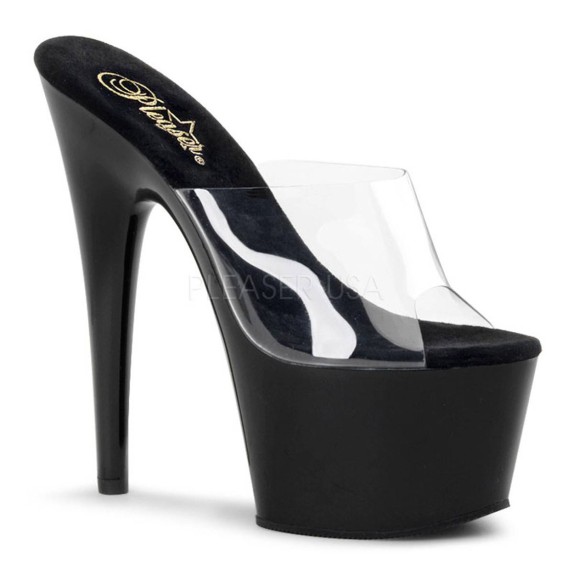 SANDALO NERO TACCO 17-18 CM