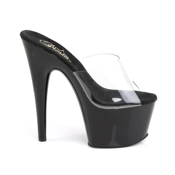 SANDALO NERO TACCO 17-18 CM