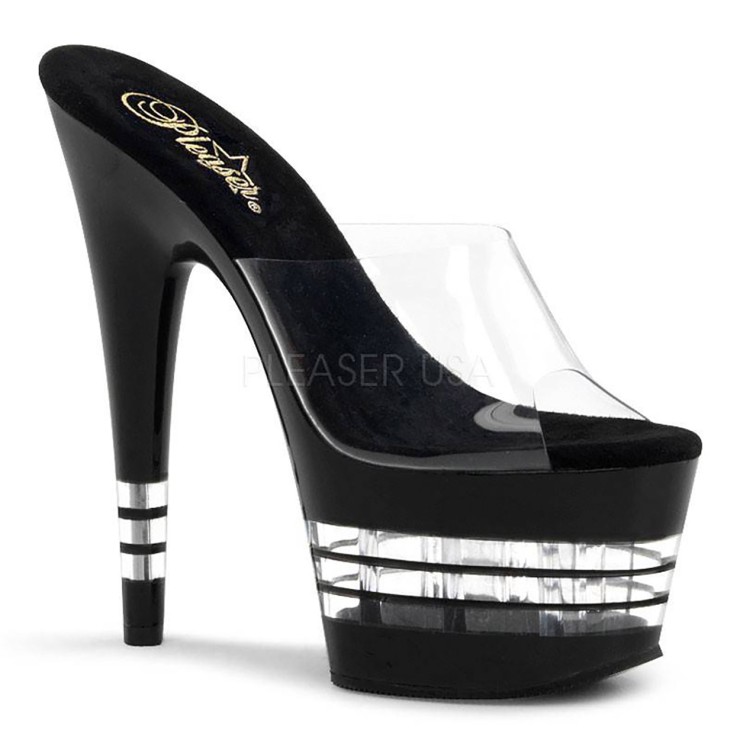 SANDALI SEXY LAP-POLE DANCE TACCO 17,5 CM CON RIGHE