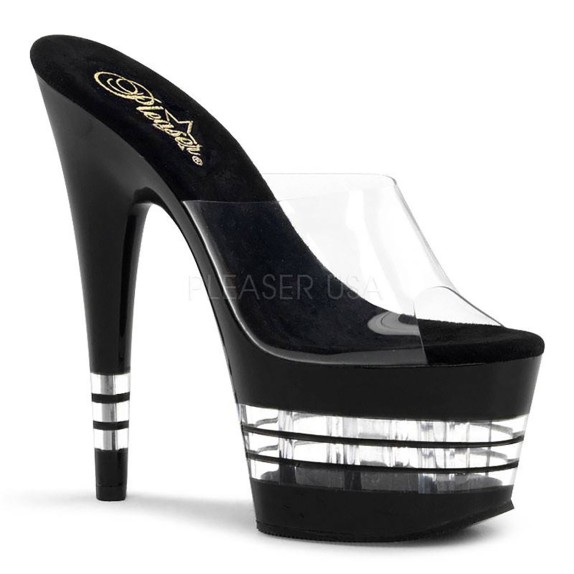 SANDALI SEXY LAP-POLE DANCE TACCO 17,5 CM CON RIGHE