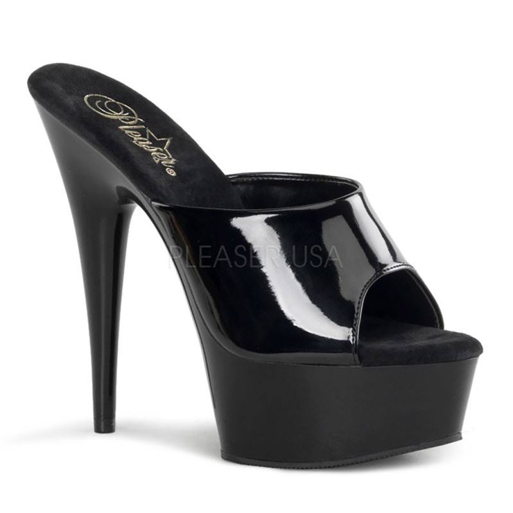 SCARPE SANDALO SEXY LAP POLE DANCE TACCO 15 CM NERO