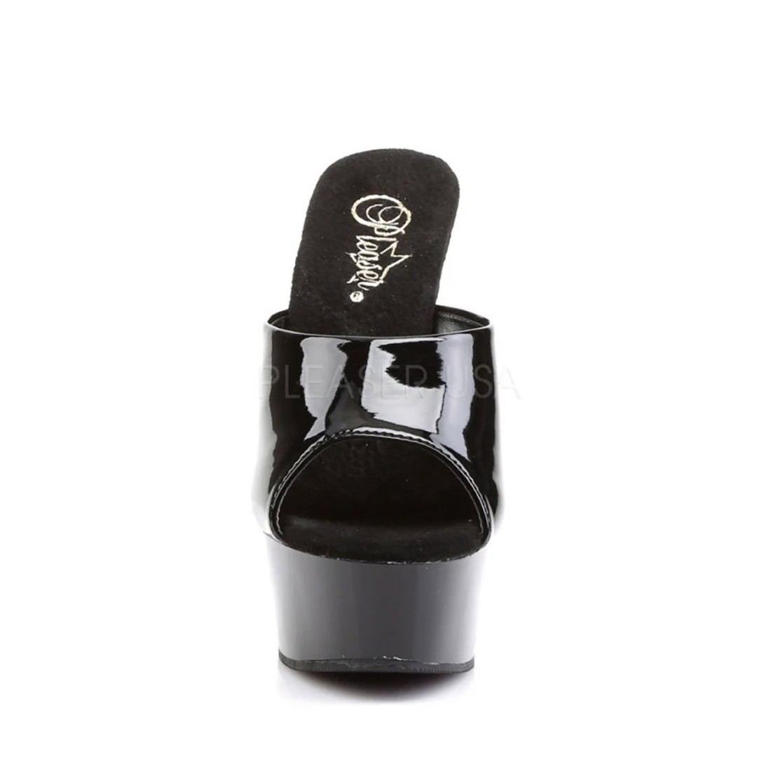 SCARPE TACCO 15 CM PVC NERO DEL601/B/M